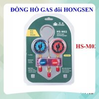 Đồng hồ nạp ga đôi Hongsen HS-M02, đồng hồ đo ga cao áp hạ áp không kèm dây Chất lượng