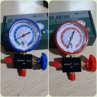 Đồng hồ nạp gas điều hòa , tủ lạnh, Ô TÔ thương hiệu Hongsen màu xanh ( áp thấp), màu đỏ (áp cao)