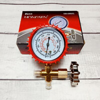 Đồng hồ nạp gas đơn đỏ HONGSEN HS-466AL - Đồng hồ sạc gas đơn - Đồng hồ đơn đo áp suất gas máy lạnh