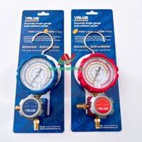 Đồng hồ nạp gas đơn Value, đồng hồ sạc gas cao áp và thấp áp