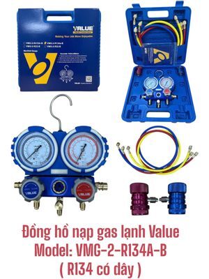 Đồng hồ nạp gas VALUE VMG-2-R134A-B
