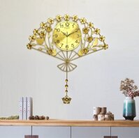 Đồng hồ nghệ thuật hình quạt phong thủy 82023
