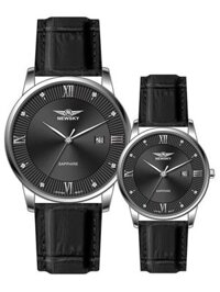 ĐỒNG HỒ NS5008GL.L02 Nam+Nữ dây Da Sapphire Máy Nhật