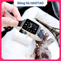 Đồng hồ nữ Anne Klein đồng hồ mặt chữ nhật, dây da HAOTAO AK01