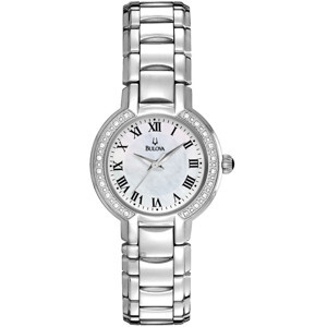 Đồng hồ nữ Bulova Classic Stainless Steel Diamond-Accented 96R159