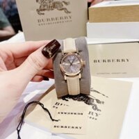 Đồng Hồ Nữ BURBERRY 34mm Mặt Tròn Máy Quartz (Pin) Siz 34mm Dây Da Màu Nude