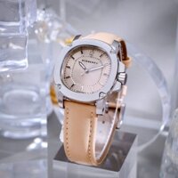 Đồng Hồ Nữ Burberry BBY1801 (1801) Mặt Vuông Siz 34 Máy Quartz (Pin) Kính Khoáng Day Da Màu Nude Full Box