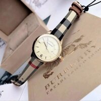 Đồng Hồ Nữ Burberry BU10104 (10104) Mặt Tròn Siz 32mm  Máy Quartz (Pin) Thuỵ Sỹ Dây Mềm Mại