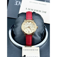 Đồng hồ nữ BURB€RRY The Classic Round Red Leather Strap Ladies Watch BU10102, 32mm, Full box, Luxury diamond watch