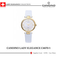 Đồng hồ nữ Candino C4670/1 kính Sapphire, chống nước 5 ATM, dây da thanh lich, nữ tính, thời trang