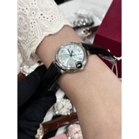 Đồng hồ nữ Cartier ballon 33mm máy swissquartz thuỵ sĩ, dây da thanh lịch - sale còn 1 chiếc