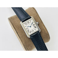 Đồng hồ nữ Cartier Tank Elegant Gorgeous, 31 / 35MM TK11 Mặt vuông Không khí quyến rũ, Dây da Đồng hồ thạch anh nữ thể thao hợp thời trang