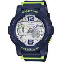 Đồng Hồ Nữ Casio Baby G BGA-180-2BDR Dây Nhựa Màu Xanh - Mặt Số Mùa Xám - Chống Nước 100 Mét