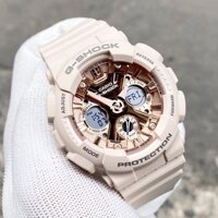 Đồng Hồ Nữ Casio G Shock GMA-S120MF-4A Dây Nhựa Màu Hồng - Mặt Mạ Vàng - Chống Nước 200m