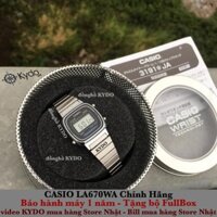 Đồng hồ nữ Casio LA670 WA-1JF Bạc - Hàng Chính hãng xách tay Nhật (Tặng hộp Thiếc CASIO)