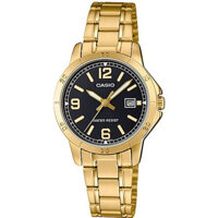 Đồng Hồ Nữ Casio LTP-V004G-1B Dây Kim Loại Mạ Vàng - Mặt Tròn - Chống Nước