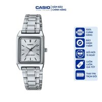 Đồng hồ Nữ Casio LTP-V007D-7E, đồng hồ chính hãng, dây bạc mặt bạc