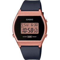 Đồng Hồ Nữ Casio LW-204-1A | Điện Tử Cổ Điển | Dây Nhựa | Vỏ Mạ Vàng Hồng | Đèn Led | Chống Nước WR50M