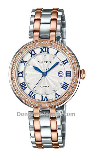Đồng hồ nữ Casio SHE-4034BSG - dây kim loại