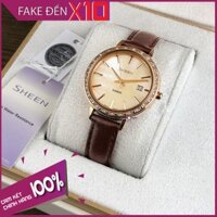 Đồng hồ nữ Casio sheen dây da SHE-4052PGL-4AUDF