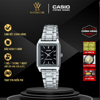 Đồng Hồ Nữ Casio Vintage LTP-V007D-1EUDF Màu Đen Mặt Kính Khoáng Chữ Nhật 22mm Chống Nước Dây Kim Loại Chính Hãng