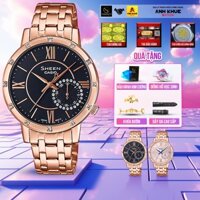 Đồng hồ Nữ Casio SHE-3046PG-8AUDR – Tặng đồng hồ học sinh, dây da, khoá bướm & gói bảo hành kim cương