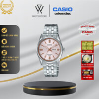 Đồng Hồ Nữ Casio LTP-1335D-4AVDF Màu Hồng Mặt Kính Khoáng Tròn 30mm Chống Nước Dây Kim Loại Không Gỉ Chính Hãng