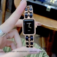 Đồng Hồ Nữ Chanel Première Dây Xích Đen Vỏ Rose Gold Size 20x28mm - Quartz