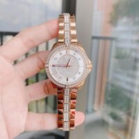 Đồng hồ nữ chính hãng Bulova Crystals Women's 98L229 - Máy pin Quartz Rose Gold Tone Bracelet - Kính khoáng