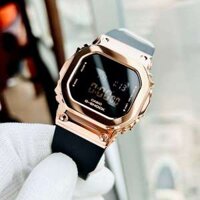 ĐỒNG HỒ NỮ CHÍNH HÃNG Casio G-Shock GM-S5600PG Quartz Rose Gold Case Mặt Vuông Black Silicone Strap For Lady