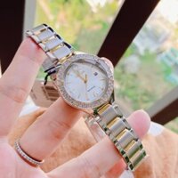 Đồng hồ nữ chính hãng Citizen FE1164-53A Silhouette Crystal dây demi gold - Máy pin năng lượng ánh sáng - Kính cứng