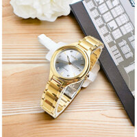 ĐỒNG HỒ NỮ CHÍNH HÃNG Citizen FE2102-55A Eco Drive Corso Silver Dial Ladies Gold Case & Stainless Steel For Lady