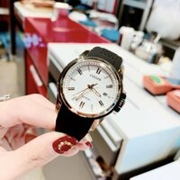 Đồng hồ nữ chính hãng Citizen AR Eco-Drive Silver Black Silicone Ladies Watch FE6133-09A -Máy Quartz -Kính khoáng