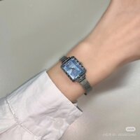Đồng Hồ Nữ Chính Hãng Dây Thép Mặt Xanh, Đồng Hồ Đeo Tay Gedi 0611 Viền Vuông Size 26mm Phong Cách Tiểu Thư BH 12 Tháng