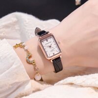 Đồng Hồ Nữ Chính Hãng Doukou TD6 Dây Da Cao Cấp Thời Trang Mặt Vuông Sang Chảnh Đẹp Giá Rẻ A1