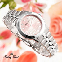 ĐỒNG HỒ NỮ CHÍNH HÃNG Mathey Tissot D10860APK Artemis Quartz Pink Dial Sapphire Silver Stainless Steel For Lady