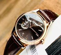 ĐỒNG HỒ NỮ CHÍNH HÃNG ORIENT RN-AG727Y Automatic Open Heart Rose Gold Case Brown Leather For Ladies