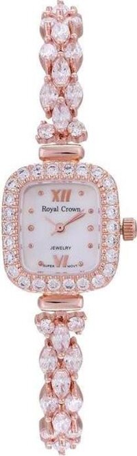 Đồng hồ nữ chính hãng Royal Crown 1514 dây đá vỏ vàng hồng