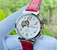 ĐỒNG HỒ NỮ CHÍNH HÃNG SEIKO LUKIA SSVM023 Automatic Sapphire Open Heart Dial Red Leather For Lady