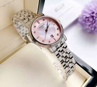 ĐỒNG HỒ NỮ CHÍNH HÃNG Tissot T122.210.11.159.00 Quartz Carson Topaz Pink Dial MOP Silver Stainless Steel For Lady