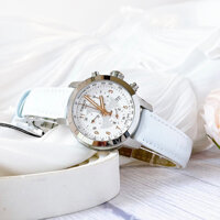 ĐỒNG HỒ NỮ CHÍNH HÃNG TISSOT T055.217.16.032.01 Quartz PRC Tachymeter White Dial & Leather Sapphire For Lady