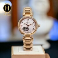 Đồng Hồ Nữ CITIZEN Cơ PR1022-80X Dây Thép Mạ Vàng Hồng Mặt Hồng Lộ Kính Sapphire