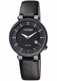 Đồng Hồ Nữ Citizen Dây Da EW1794-05E - Mặt Đen Sapphire