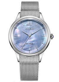 Đồng Hồ Nữ Citizen Dây Thép Không Gỉ EM0810-84N - Mặt Xà Cừ Kính Sapphire