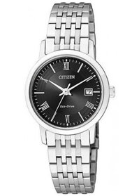 Đồng Hồ Nữ Citizen Dây Thép Không Gỉ EW1580-50E - Mặt Đen Sapphire