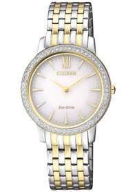 Đồng Hồ Nữ Citizen Đính Đá Swarovski Dây Thép Không Gỉ EX1484-81A - Mặt Trắng Sapphire
