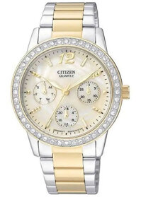 Đồng Hồ Nữ Citizen Đính Đá Swarovski Dây Thép Không Gỉ ED8094-52N - Mặt Xà Cừ
