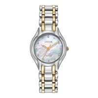 Đồng Hồ Nữ Citizen Đính Đá Swarovski Dây Thép Không Gỉ EM0284-51D - Mặt Xà Cừ