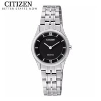Đồng Hồ Nữ Citizen Eco-Drive Siêu Mỏng Dây Thép Không Gỉ EG3220-58E - Mặt Đen (Sapphire)
