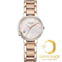 ĐỒNG HỒ NỮ CITIZEN EW5588-81Y ECO-DRIVE MẶT XÀ CỪ ĐÍNH KIM CƯƠNG